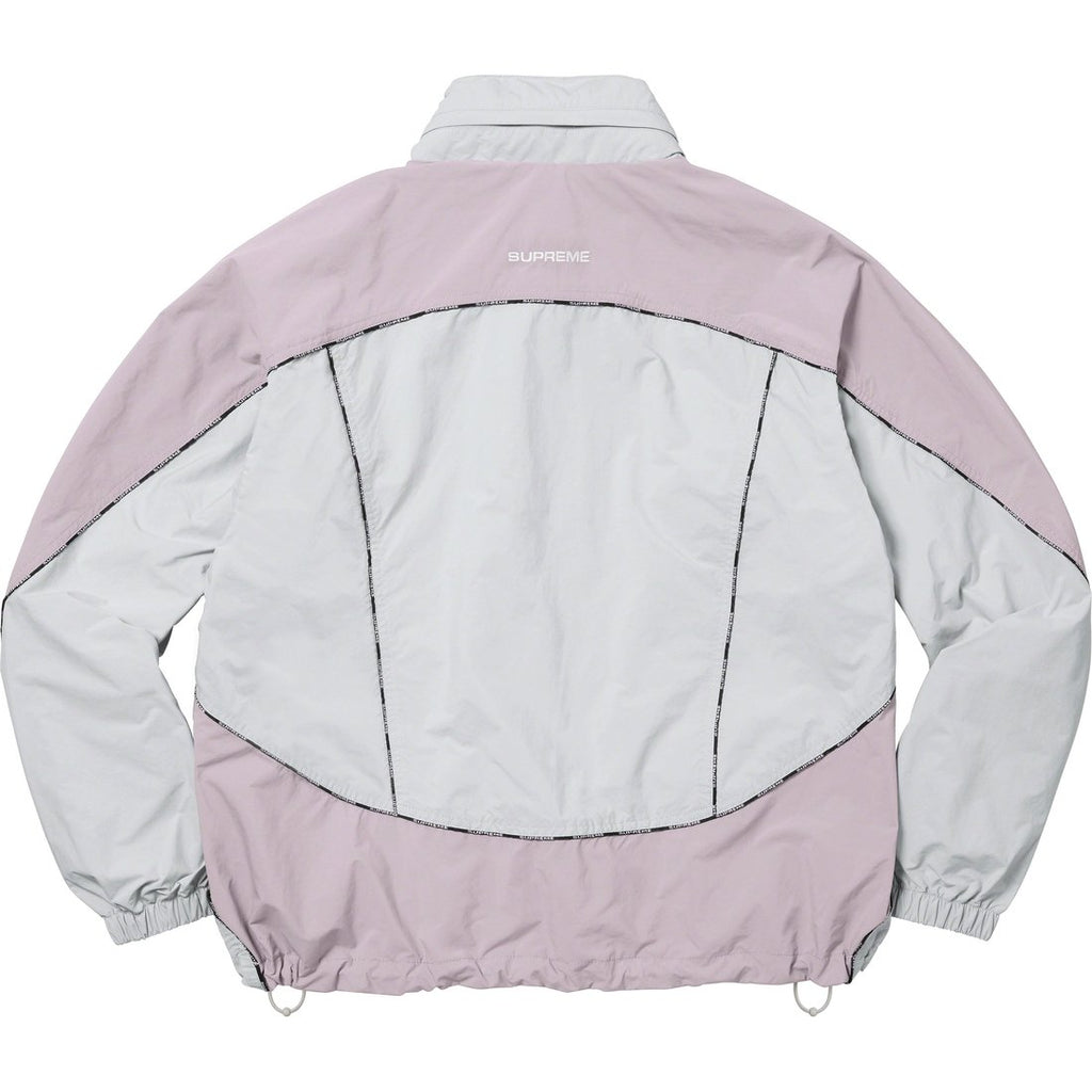 SUPREME LOGO PIPING HOODED TRACK JACKET-GREY - Popcorn Store