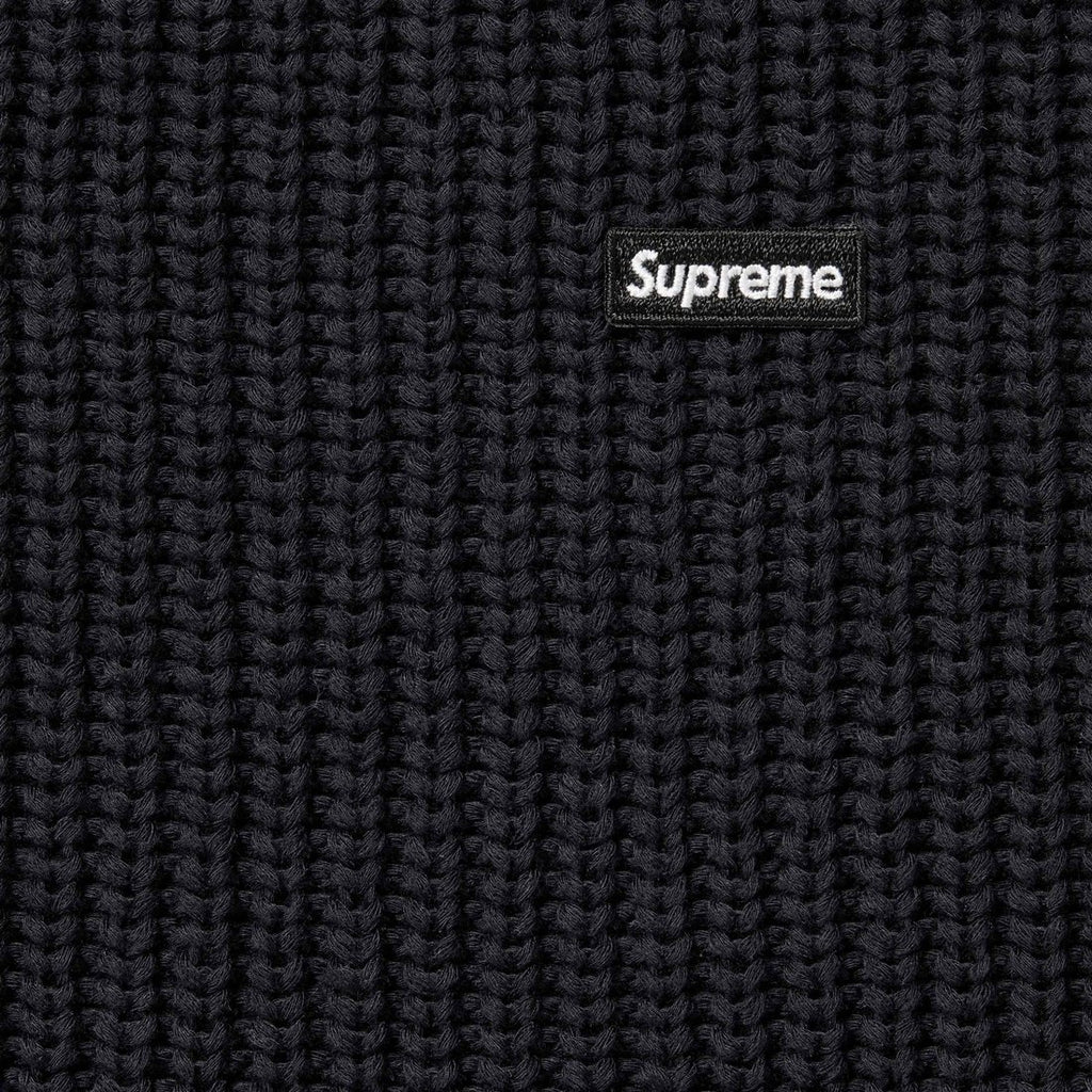 SUPREME SMALL BOX RIBBED SWEATER-BLACK - Popcorn Store