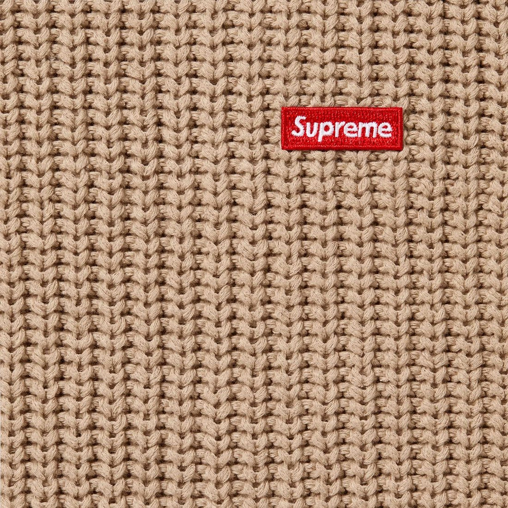 SUPREME SMALL BOX RIBBED SWEATER-TAN - Popcorn Store