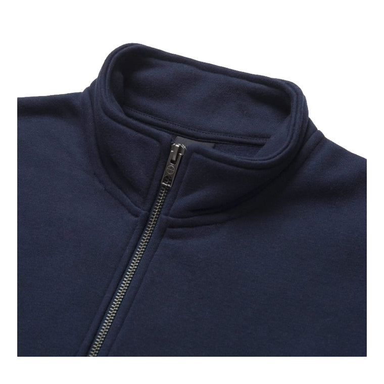 HUF SHADOW SERIF 1/4 ZIP MOCKNECK-NAVY BLAZER