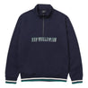 HUF SHADOW SERIF 1/4 ZIP MOCKNECK-NAVY BLAZER