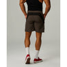 TEAMJOINED 4-WAY MESH PANELED SHORTS-DARK GREY