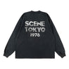 SCENE BY ICE FIRE WASHED TOKYO 1976  LONG TEE-BLACK