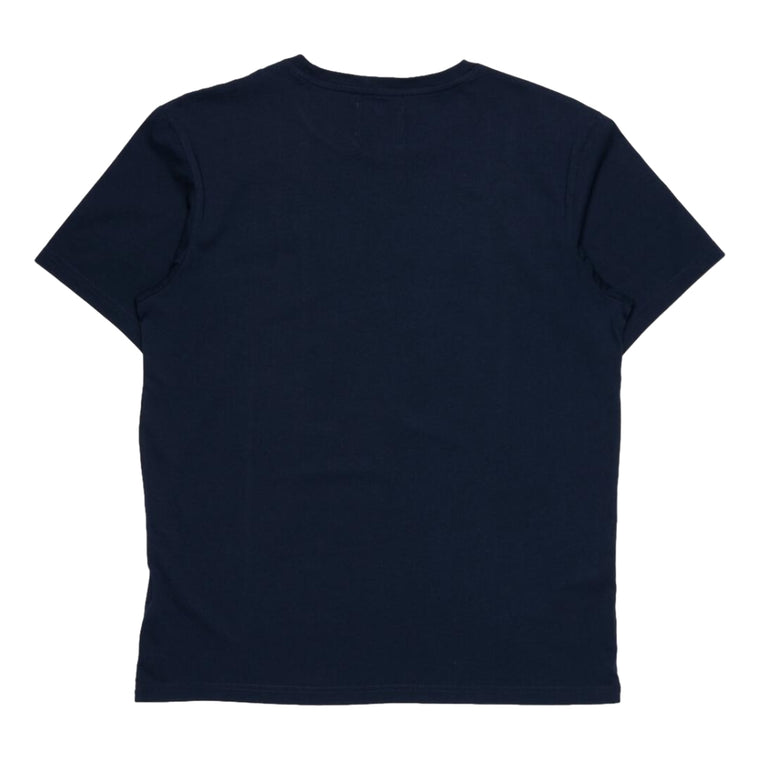 WOOD WOOD ACE TONAL LOGO T-SHIRT-NAVY