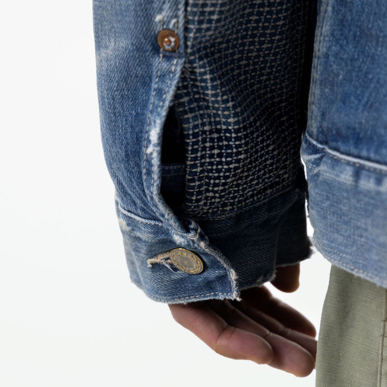 MADNESS AGING M501 DENIM TRUCKER. M3 REGULAR (MADE IN JAPAN)-INDIGO