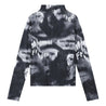 ORI FREDERIQO ALL-OVER PRINTED WOMEN'S LONG-SLEEVED T-SHIRT-BLACK