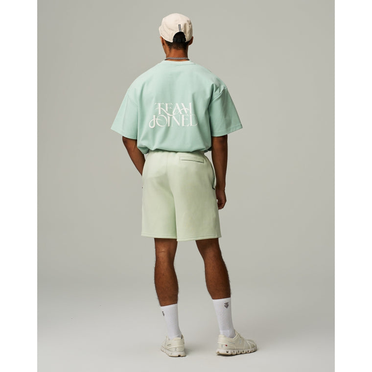 TEAMJOINED AURA FLOCK LOGO OVERSIZED-WHITE/TEAL BLUE