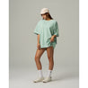 TEAMJOINED AURA FLOCK LOGO OVERSIZED-WHITE/TEAL BLUE