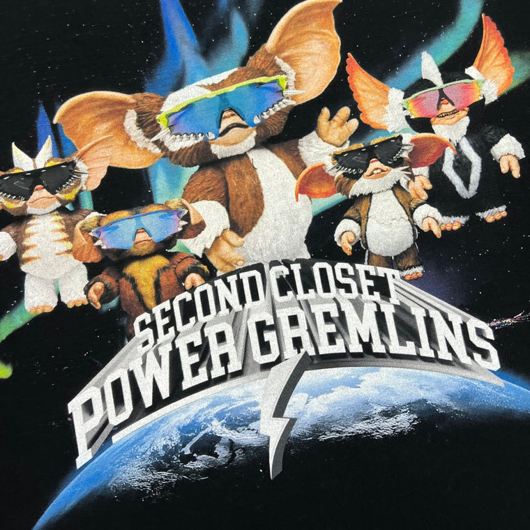 2ND CLOSET POWER GREMLINS PRINT T-SHIRT-BLACK