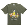 2ND CLOSET THINK DIFFICULT PRINT T-SHIRT-OLIVE