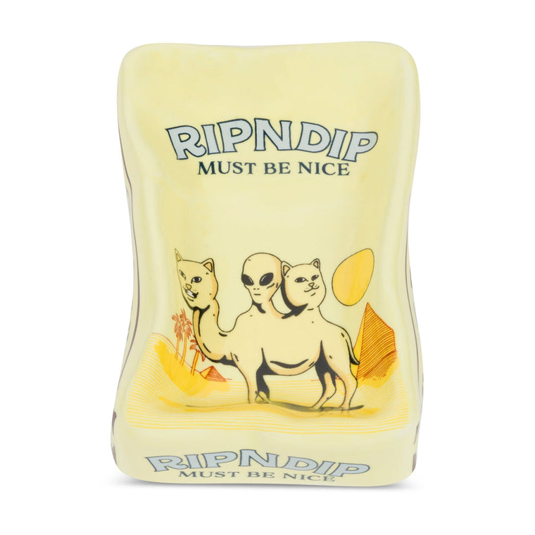 RIPNDIP BARNUM CERAMIC ASH TRAY-YELLOW