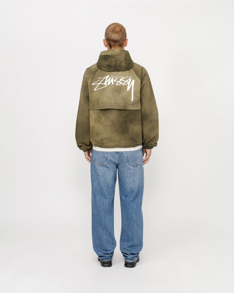 STUSSY BEACH SHELL WAVE DYE-FOREST GREEN