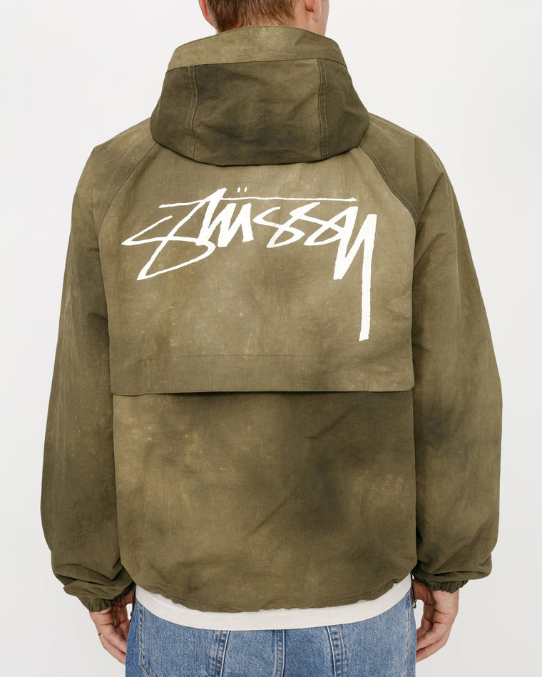 STUSSY BEACH SHELL WAVE DYE-FOREST GREEN