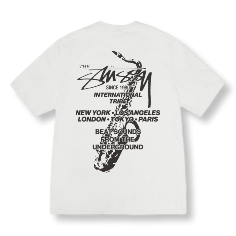 STUSSY BEAT SOUNDS PIG. DYED TEE-NATURAL