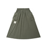 A[S]USL BELTED NYLON FLARE SKIRT-LIGHT OLIVE