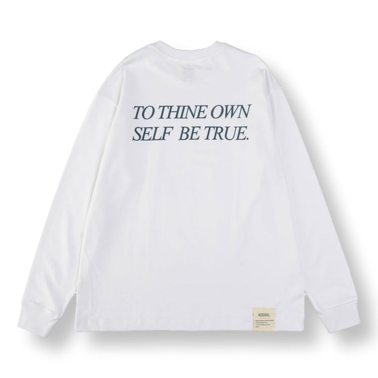 A[S]USL BE TRUE LONG TEE-WHITE