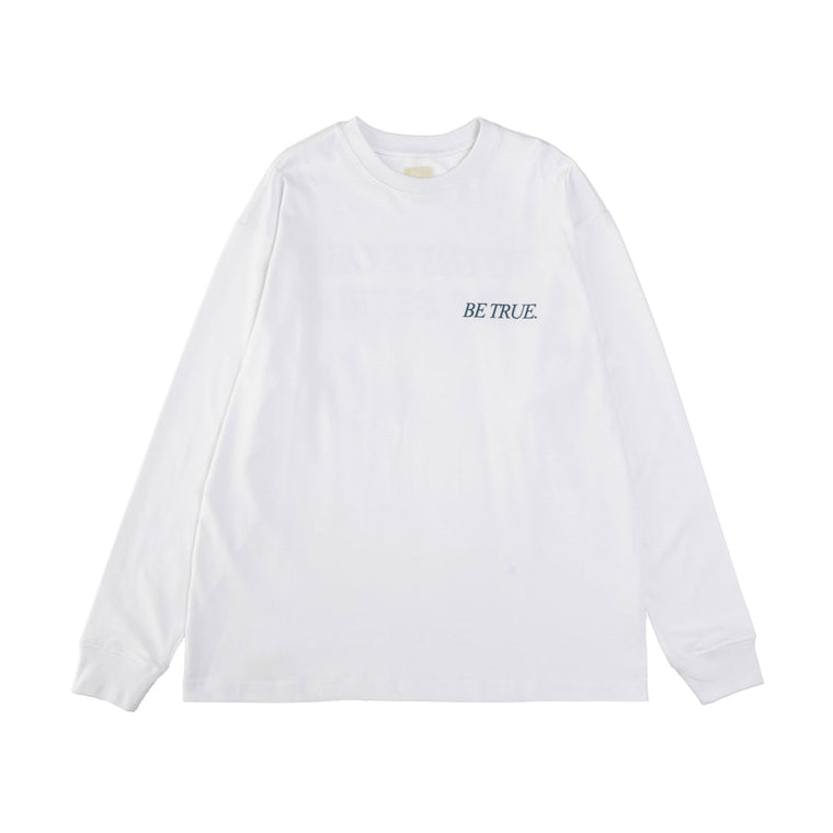 A[S]USL BE TRUE LONG TEE-WHITE