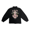 2ND CLOSET BLESSED VIRGIN PRINTED COACH JACKET-BLACK