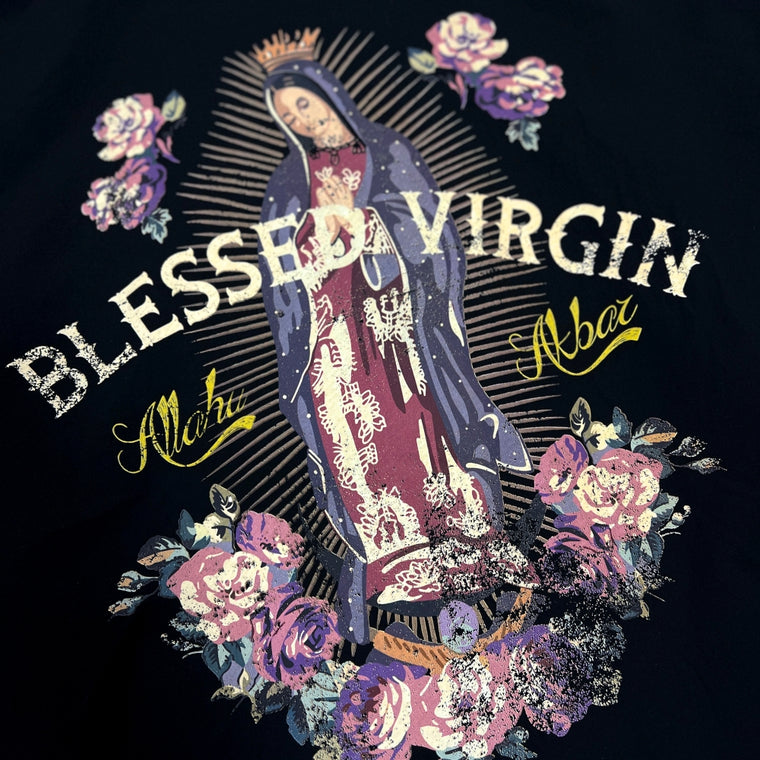 2ND CLOSET BLESSED VIRGIN PRINTED COACH JACKET-BLACK