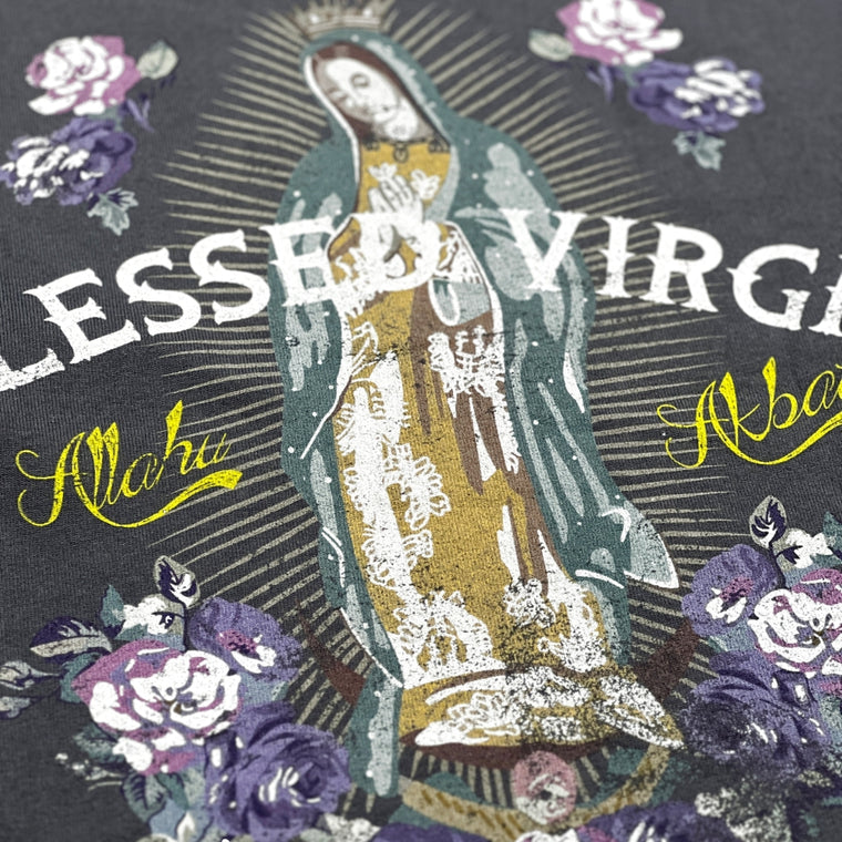 2ND CLOSET BLESSED VIRGIN PRINTED S/S T-SHIRT-DARK BLUE