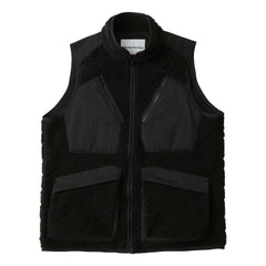 WHITE MOUNTAINEERING BOA FLEECE VEST-BLACK - Popcorn