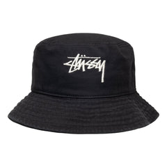 STUSSY BIG STOCK BUCKET  HAT-BLACK