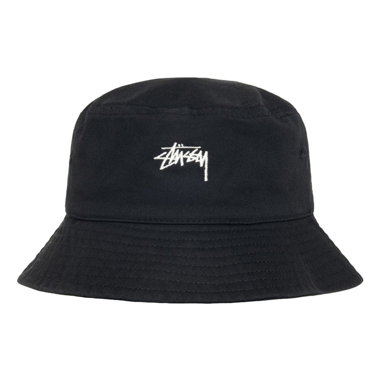 STUSSY BUCKET HAT STOCK-BLACK