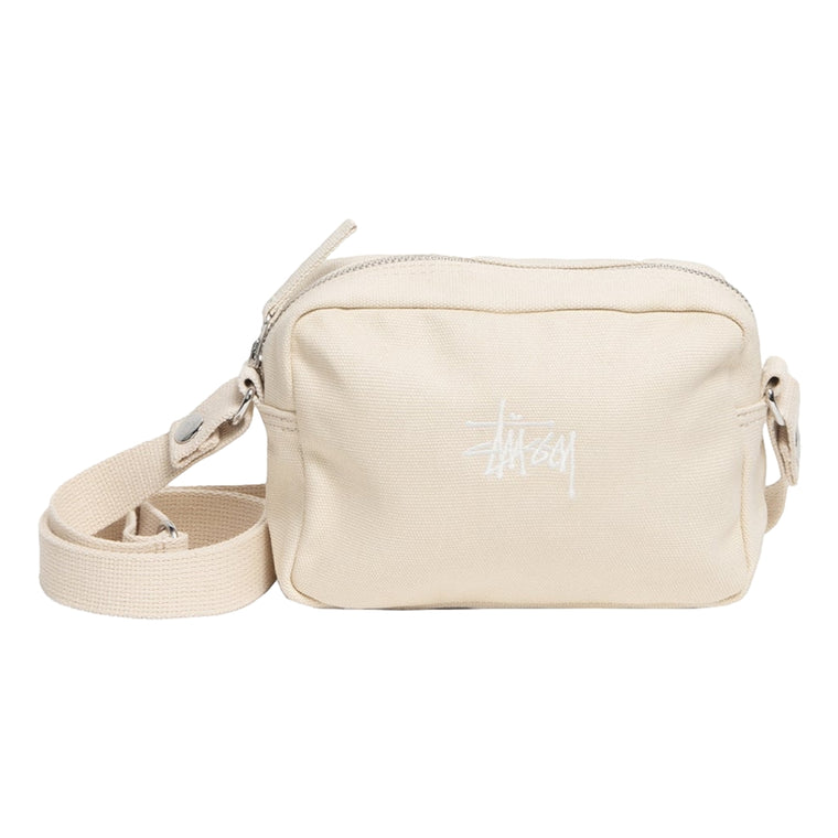 STUSSY CANVAS SIDE POUCH-NATURAL