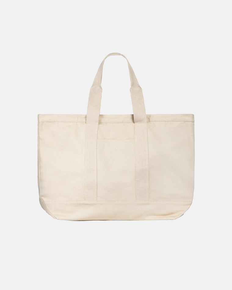 STUSSY CANVAS EXTRA LARGE TOTE BAG-NATURAL