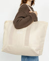 STUSSY CANVAS EXTRA LARGE TOTE BAG-NATURAL