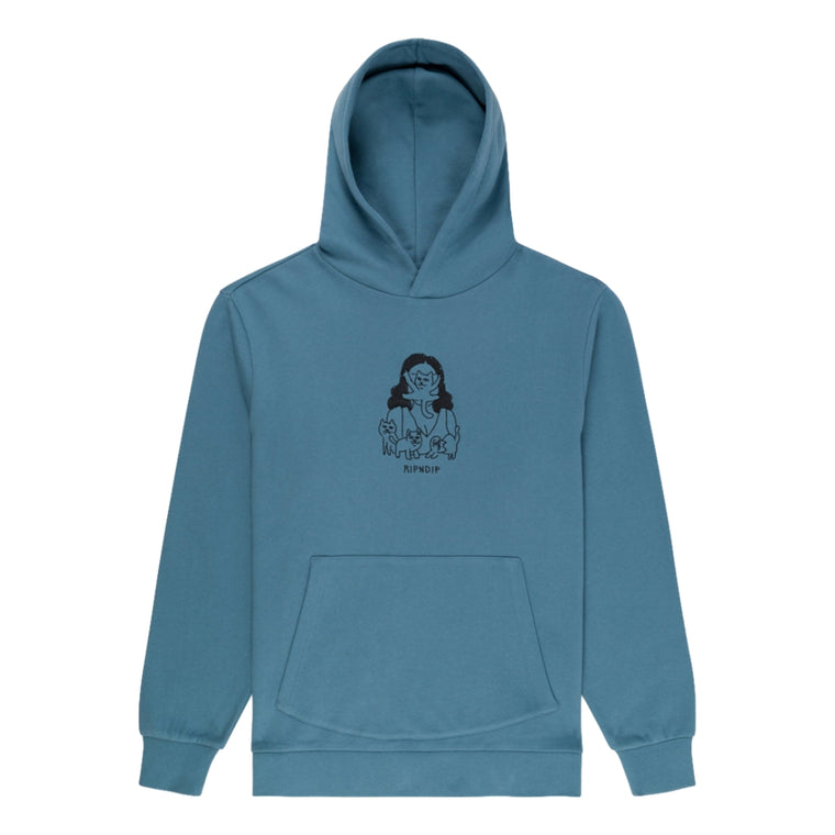 RIPNDIP CAT LADY HOODIE-SLATE