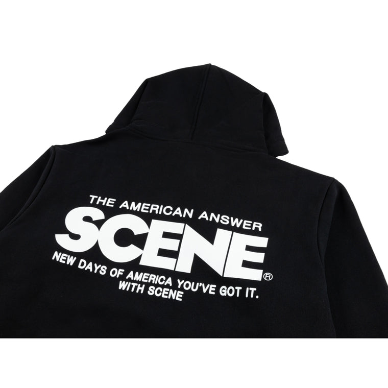 SCENE BY ICE FIRE CLASSIC HOODIE-BLACK/WHITE