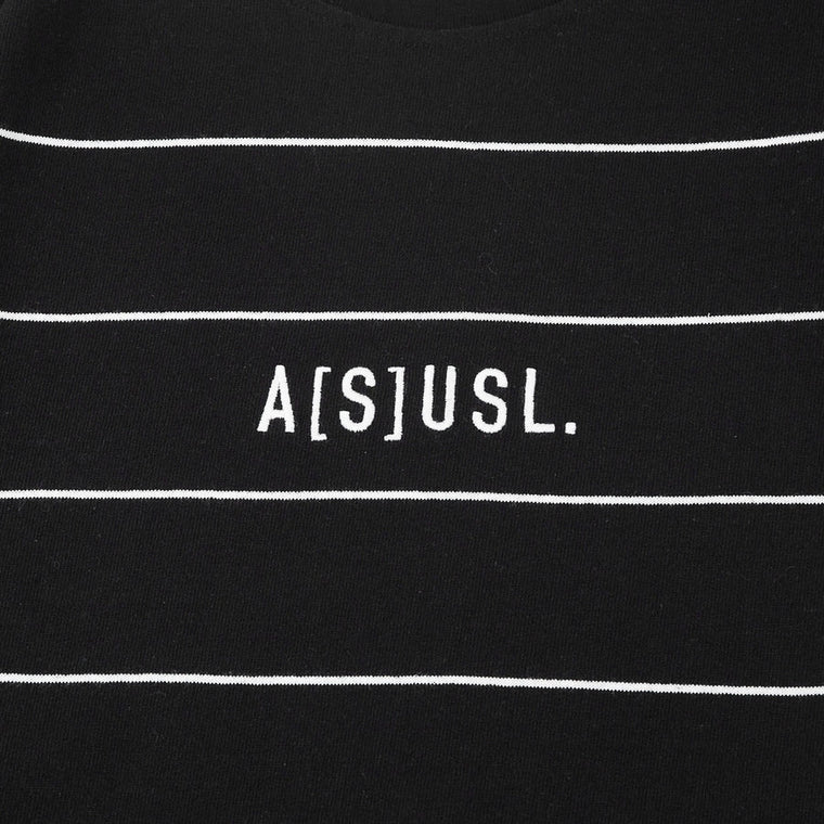 A[S]USL CLASSIC LOGO BORDER TEE-BLACK STRIPE