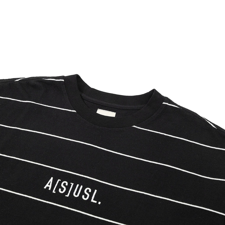 A[S]USL CLASSIC LOGO BORDER TEE-BLACK STRIPE