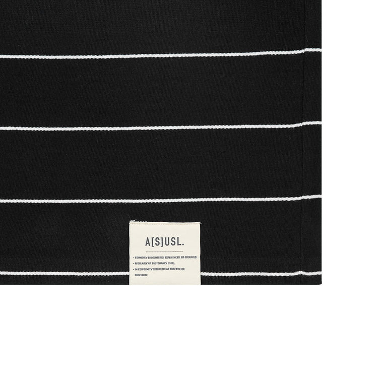 A[S]USL CLASSIC LOGO BORDER TEE-BLACK STRIPE