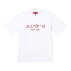 SUPREME CLASSIC LOGO SS TOP-WHITE