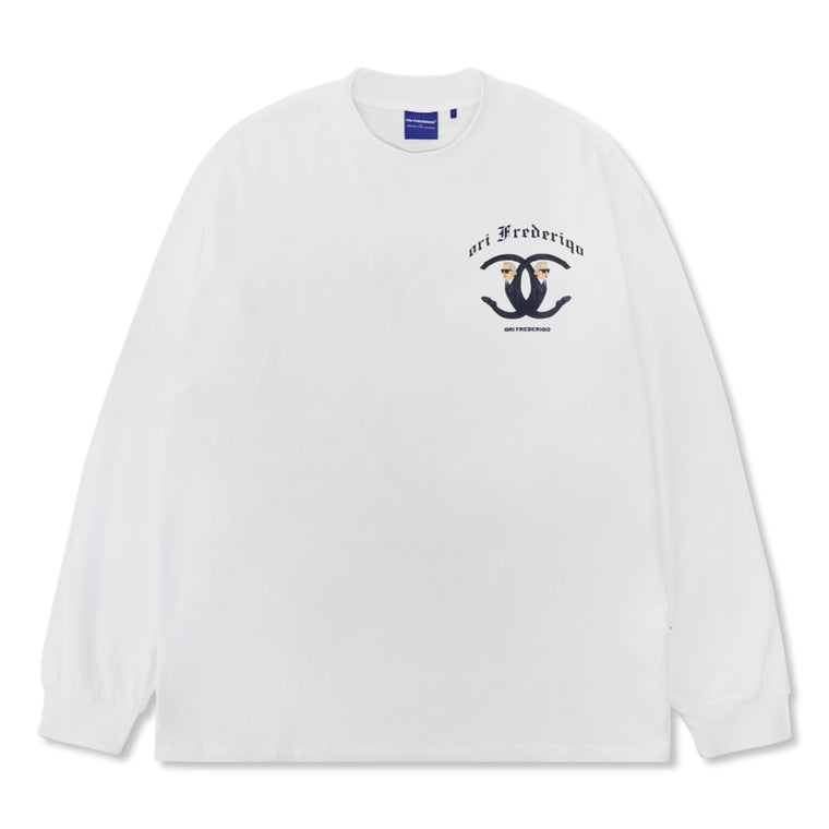 ORI FREDERIQO CLASSIC LS TEE-WHITE