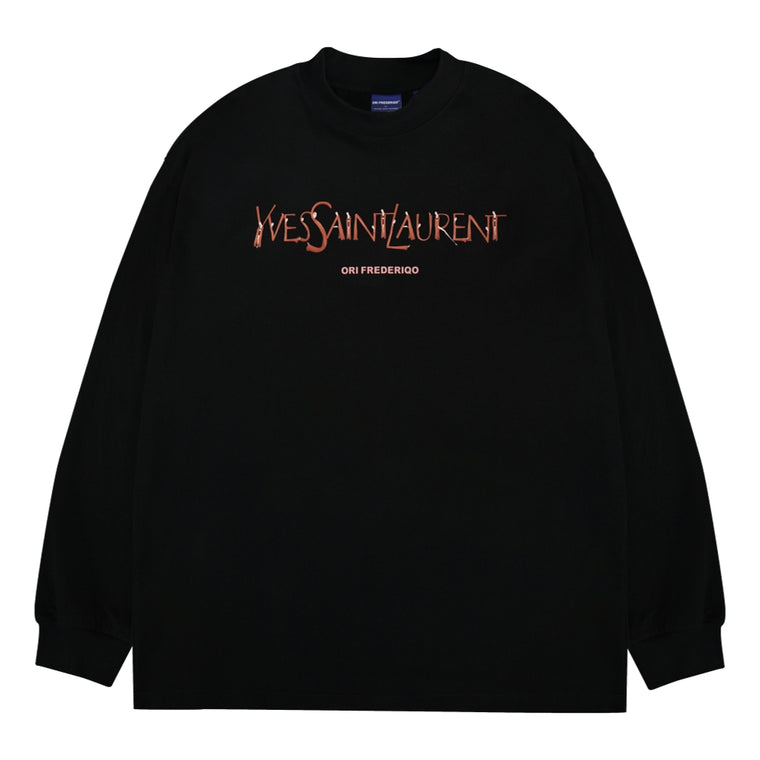 ORI FREDERIQO CLASSIC LS TEE-BLACK