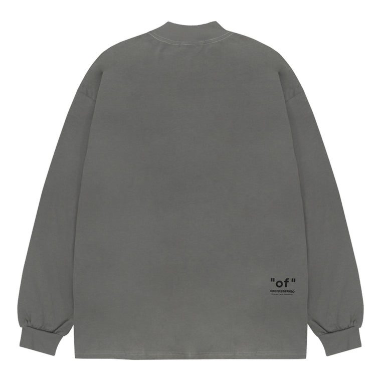 ORI FREDERIQO CLASSIC LS TEE-GREY