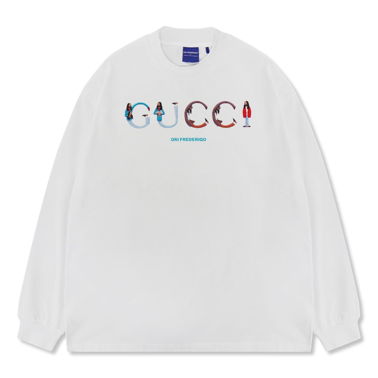 ORI FREDERIQO CLASSIC LS TEE-WHITE