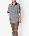 NONNATIVE CLERK S/S POLO SHIRT C/L PIQUE BORDER-BLACK