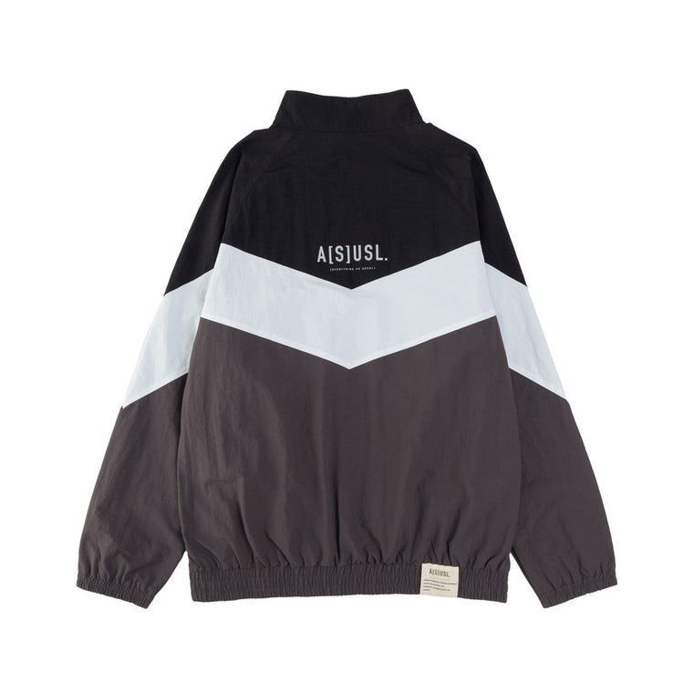 A[S]USL COLOR BLOCKING TRACK JACKET-BLACK