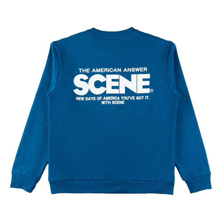 SCENE BY ICE FIRE CLASSIC SWEATER-BLUE