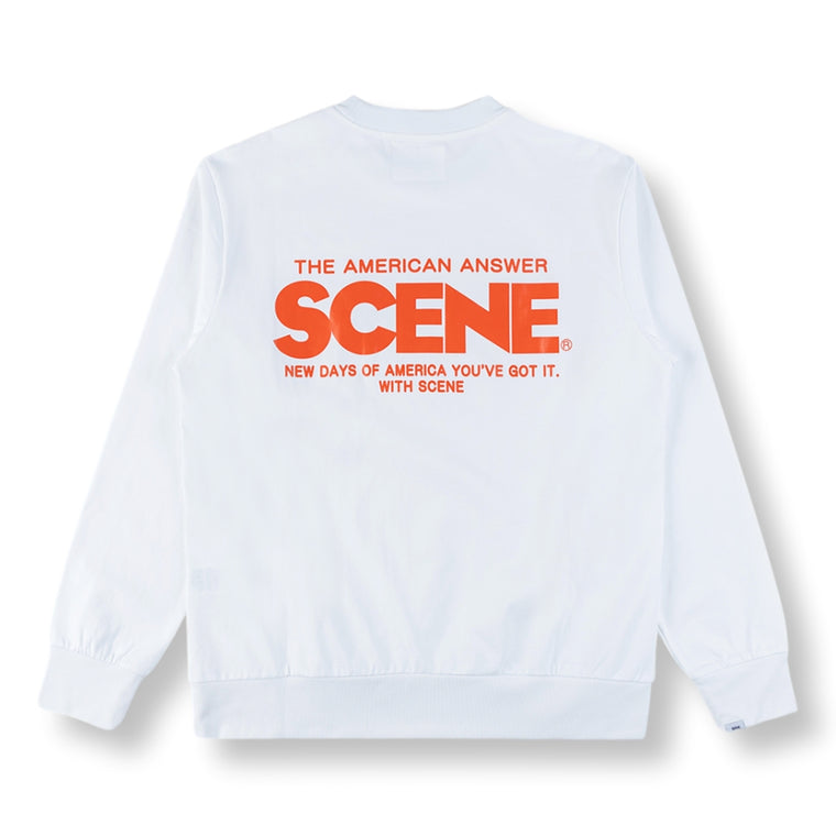 SCENE BY ICE FIRE CLASSIC LONG TEE-WHITE RED