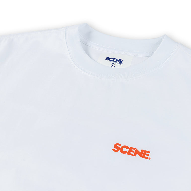 SCENE BY ICE FIRE CLASSIC LONG TEE-WHITE RED