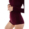 ROSEMAESE COZY DARLING BODYSUIT-WINE RED