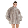 ROSEMAESE COZY DARLING FUR COAT-GREY