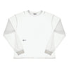 UNTITLED 004 DARTED WAFFLE-KNIT L/S SHIRT-WHITE