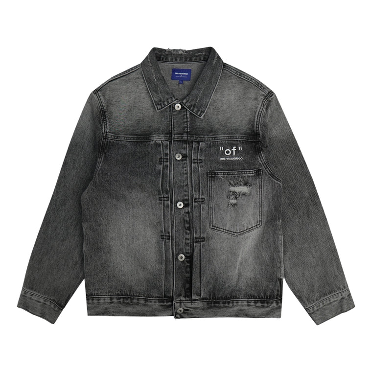 ORI FREDERIQO DENIM JACKET-BLACK