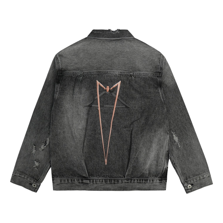 ORI FREDERIQO DENIM JACKET-BLACK